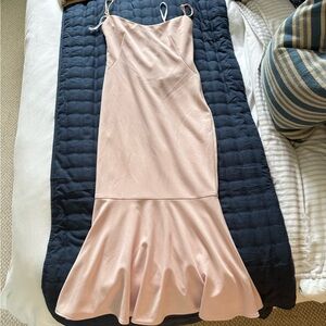 Elegant Strapless Blush Dress